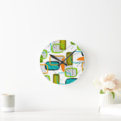 世紀半モダンば抽象芸術#57 ラウンド壁時計 (ホーム)