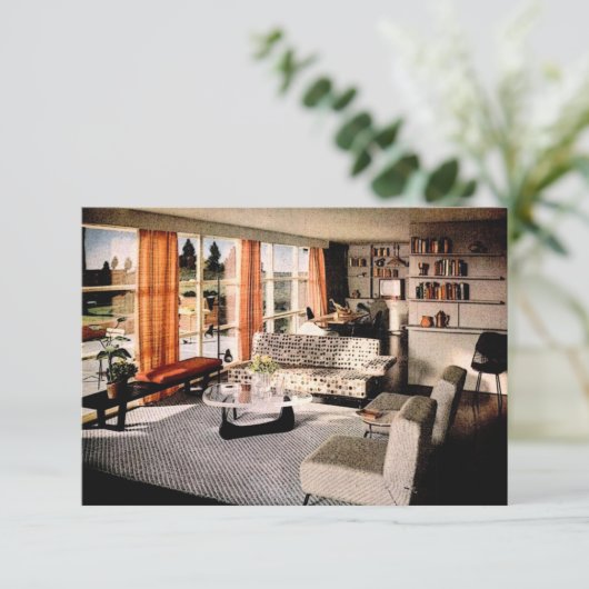 世紀半モダンば新居と住所の変更 案内状 (スタンド正面)