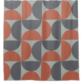 世紀半モダンば灰色 シャワーカーテン (正面)