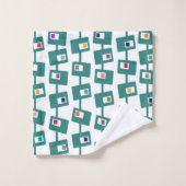 世紀半モダンば長方形と正方形 バスタオルセット (ウォッシュタオル)