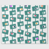 世紀半モダンば長方形と正方形 ラッピングペーパー (フラット)