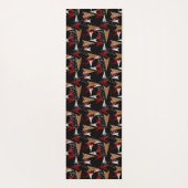 世紀半モダンば |アトミック矢印とスターバスト ヨガマット (裏面)