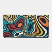 世紀半モダンば、カラフルの波線 デスクマット (正面)