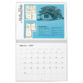 世紀半モダンば カレンダー (2月 2027)