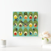 世紀半モダンば スクエア壁時計 (ホーム)