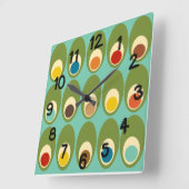 世紀半モダンば スクエア壁時計 (傾斜)