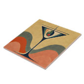 世紀半モダンば「ピメントオリーブmartini wave」 タイル (側面)