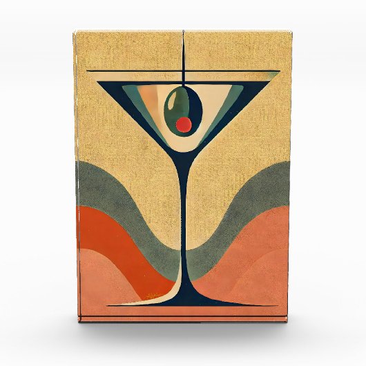 世紀半モダンば「ピメントオリーブmartini wave」 フォトブロック (正面)