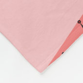 世紀半モダンば：ピンクの珊瑚の模様。 フリースブランケット (角)