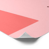 世紀半モダンば：ピンクの珊瑚の模様。 ポスター (角)