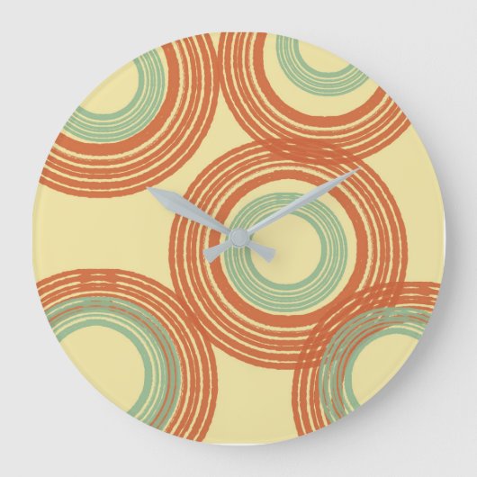 世紀半モダンば ラージ壁時計 (正面)