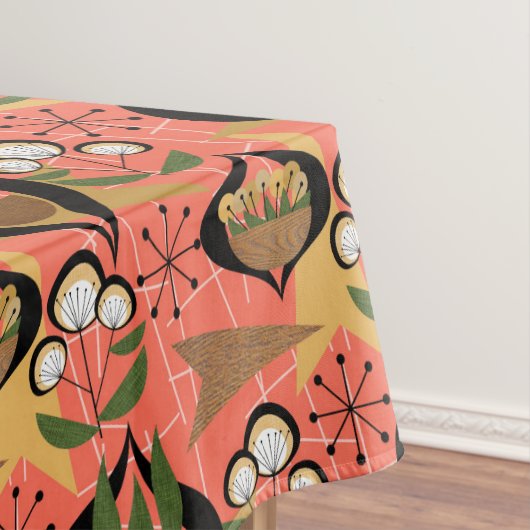 世紀半モダンば |ヴィンテージ50年代スタイル テーブルクロス (インサイチュ)
