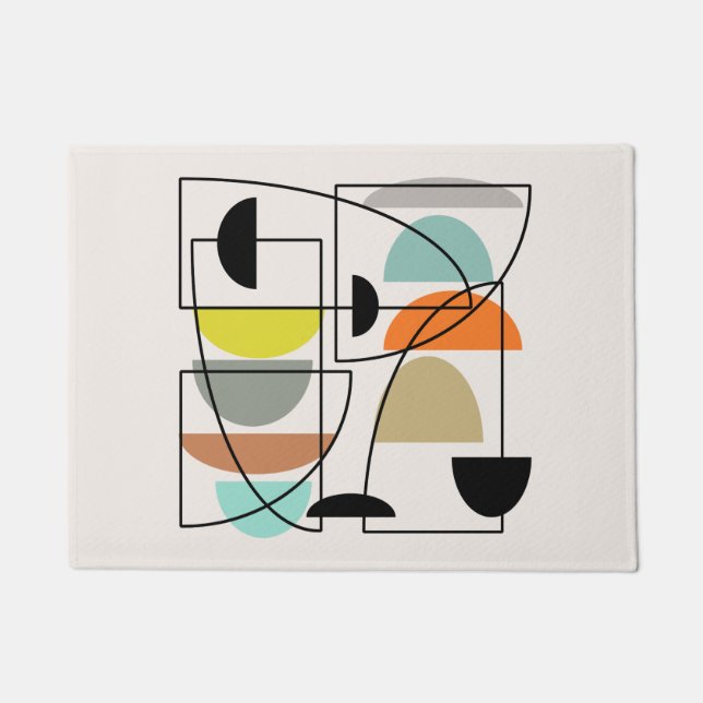 世紀半モダンば「椀」 ドアマット (正面)