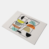 世紀半モダンば「椀」 ドアマット (アングル)