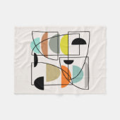 世紀半モダンば「椀」 フリースブランケット (正面(横))