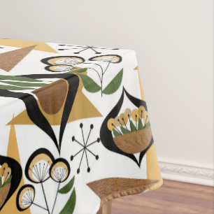 世紀半モダンば 観葉植物 50年代スタイル テーブルクロス
