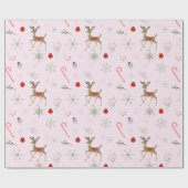 世紀半モダンば |《鳥》アメリカゴガラと可愛い牡鹿 ラッピングペーパー (フラット)