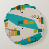 世紀半モダンインスパイア円枕 ラウンドクッション (裏面)