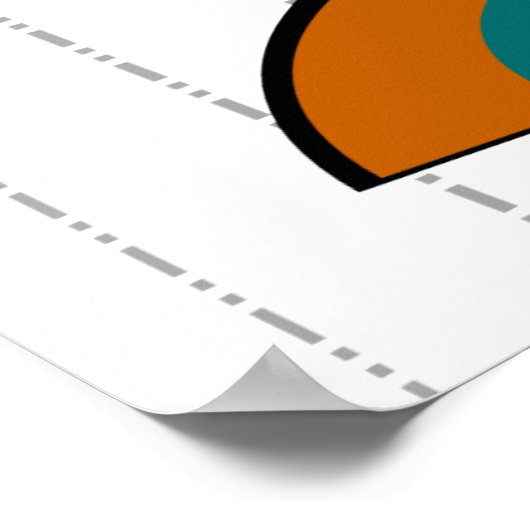 世紀半モダンインスパイア抽象芸術 ポスター (角)