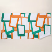 世紀半モダン角 ビーチタオル (正面)