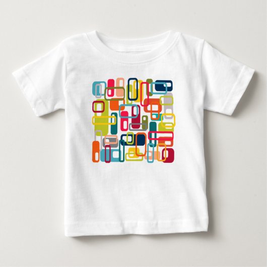 世紀半モダン角 ベビーTシャツ (正面)