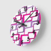 世紀半モダン角 ラウンド壁時計 (傾斜)