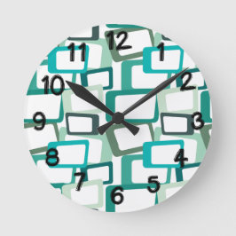 世紀半モダン角 ラウンド壁時計