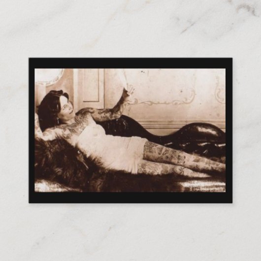 世紀末によって入れ墨される女性 名刺 (正面)