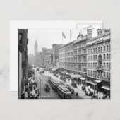 世紀末の通り場面、フィラデルヒィア、PA ポストカード (正面/裏面)