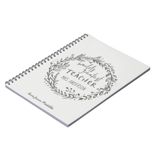 世素晴らしモダン界ミニマルリース ノートブック (左側)