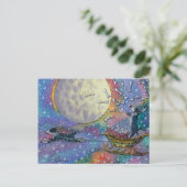 世縁ど界に骨を投げるコリー犬 ポストカード (スタンド正面)