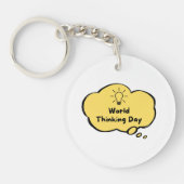 世考える界の日 キーホルダー (正面)