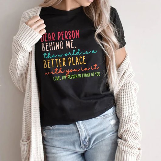 世親愛界のTシャツの後ろにいる人 Tシャツ