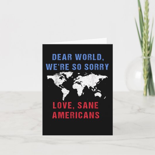 世親愛界私たちはアメリカ人に申し訳ない カード (正面)