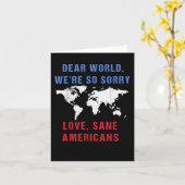 世親愛界私たちはアメリカ人に申し訳ない カード (黄色い花)