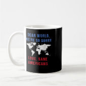 世親愛界私たちはアメリカ人に申し訳ない コーヒーマグカップ (左)