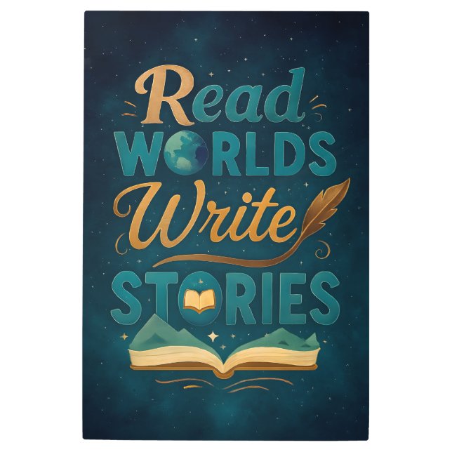 世読界書の物語 – メタルウォールアートプリント メタルプリント (正面)