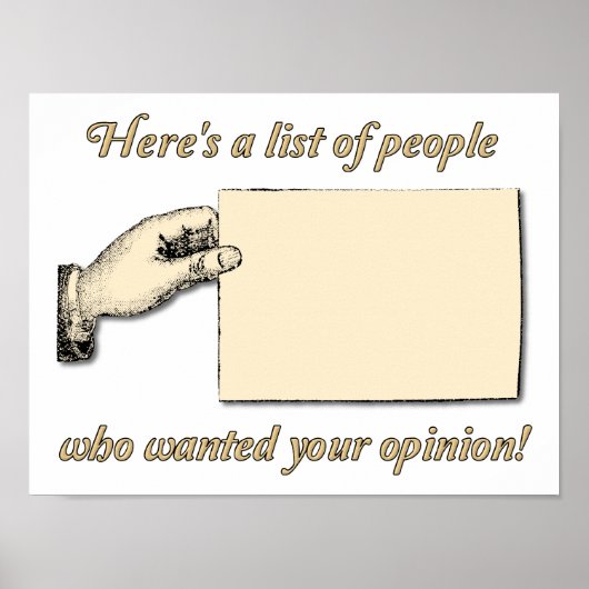 世論指名手配のポスターおもしろいなし ポスター (正面)