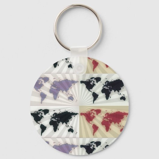 世違う界地図 キーホルダー (正面)