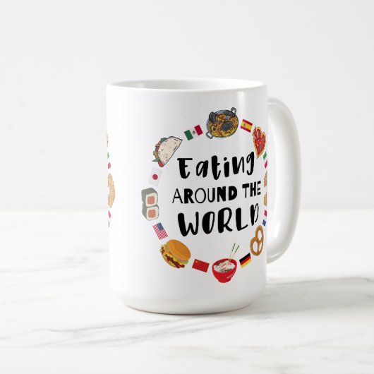 世食べ界中の人 コーヒーマグカップ (正面右)