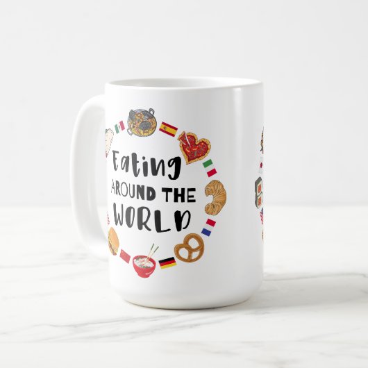 世食べ界中の人 コーヒーマグカップ (正面左)