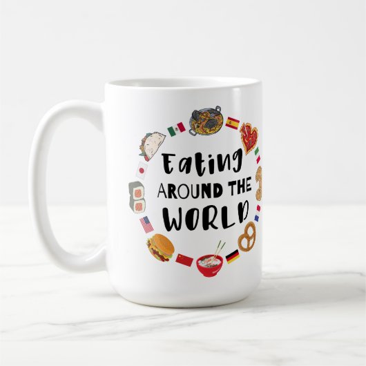 世食べ界中の人 コーヒーマグカップ (左)