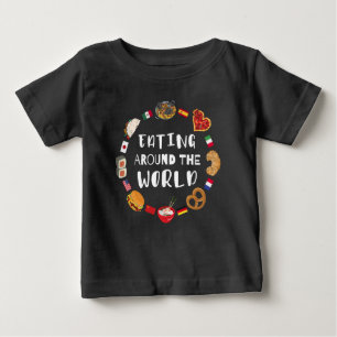 世食べ界中の人 ベビーTシャツ