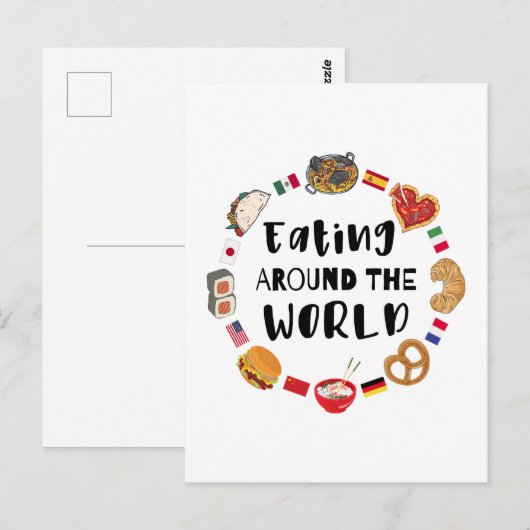 世食べ界中の人 ポストカード (正面/裏面)