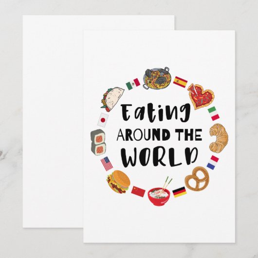 世食べ界中の人 招待状 (正面/裏面)