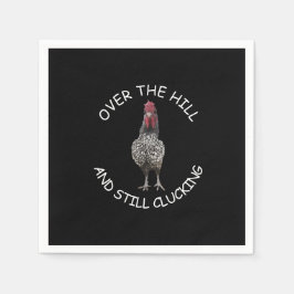 丘おもしろいの上の鶏がまだ軽くパーティー スタンダードカクテルナプキン
