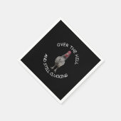 丘おもしろいの上の鶏がまだ軽くパーティー スタンダードカクテルナプキン (角)