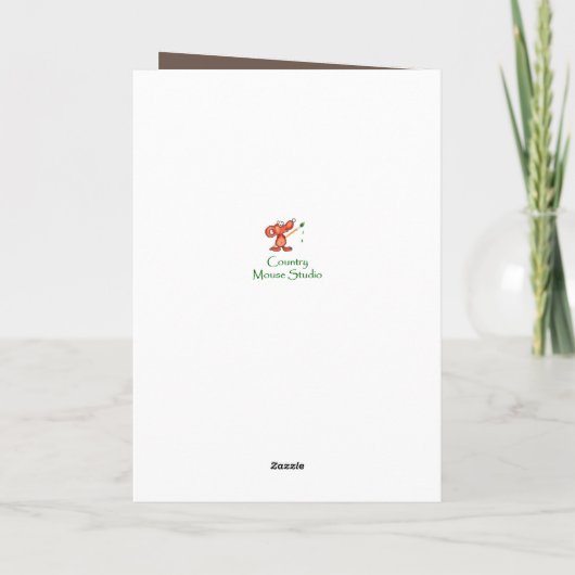 丘おもしろいの猫の動物の上に古いシワ カード (裏面)