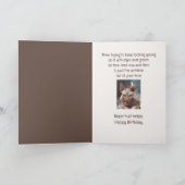 丘おもしろいの猫の動物の上に古いシワ カード (内部)