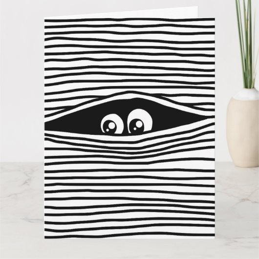 丘おもしろいの誕生日の向こうに隠せない!カード カード (正面)